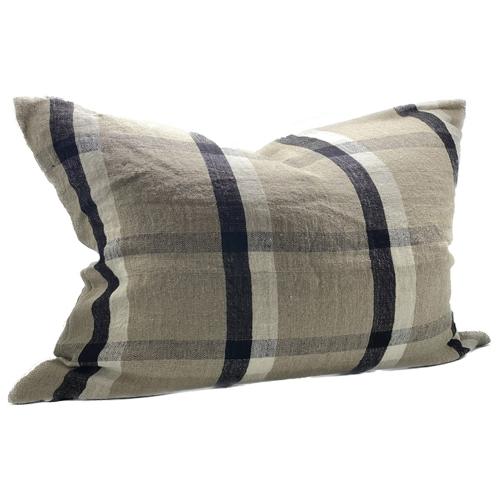 Linen Cushion Cover Natural / Black / Ivory 400x600mm