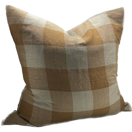 Linen Cushion Cover Toffee 550x550mm