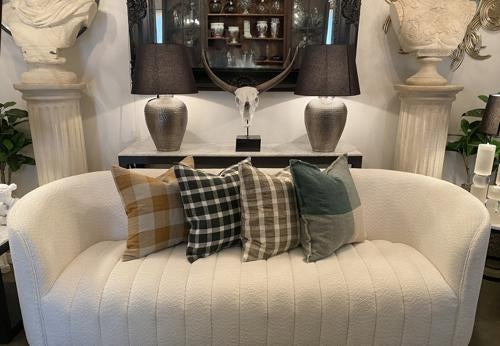 Linen Cushion Cover Toffee 550x550mm