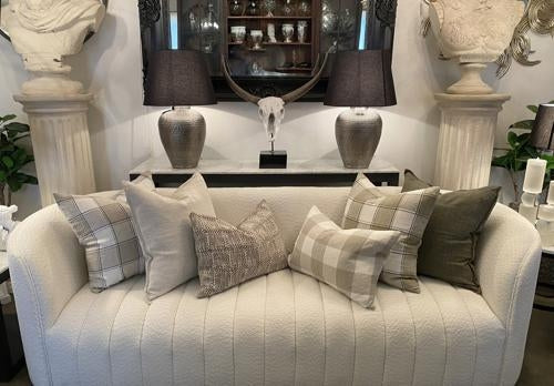 Linen Cushion Cover Milk 400x600mm