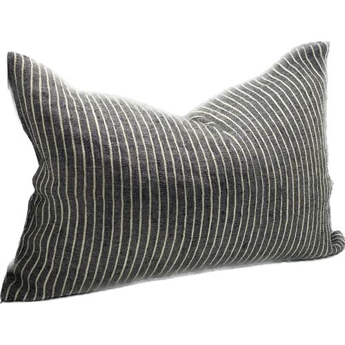 Linen Cushion Cover Black 400x600mm