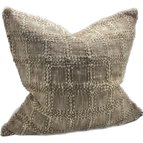 Linen Cushion Cover Brown 550x550mm