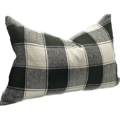 Linen Cushion Cover Black 400x600mm SC9065