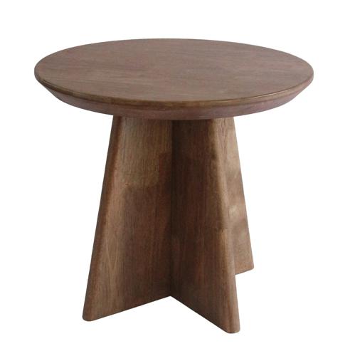 Side Table Walnut 500x500x450mm