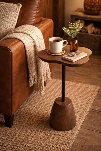 Clover Side Table Walnut