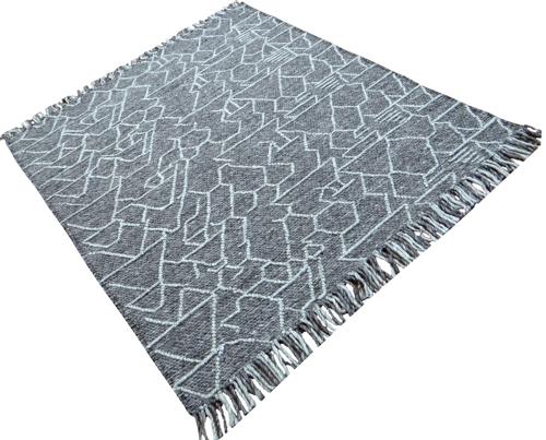 Labin Hand Woven Rug Wool / Polyester Wool / Polyester Graphite 2400x1600mm