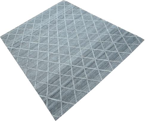 Medina Tufted Rug Wool Viscose Grey 2400x1600mm
