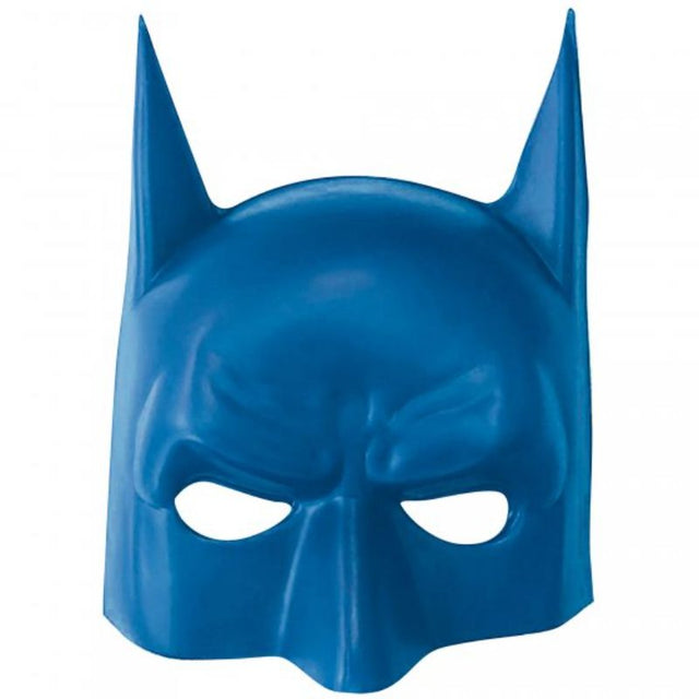 Batman fabric mask featuring vibrant colors, detailed design, and adjustable straps for cosplay and play.