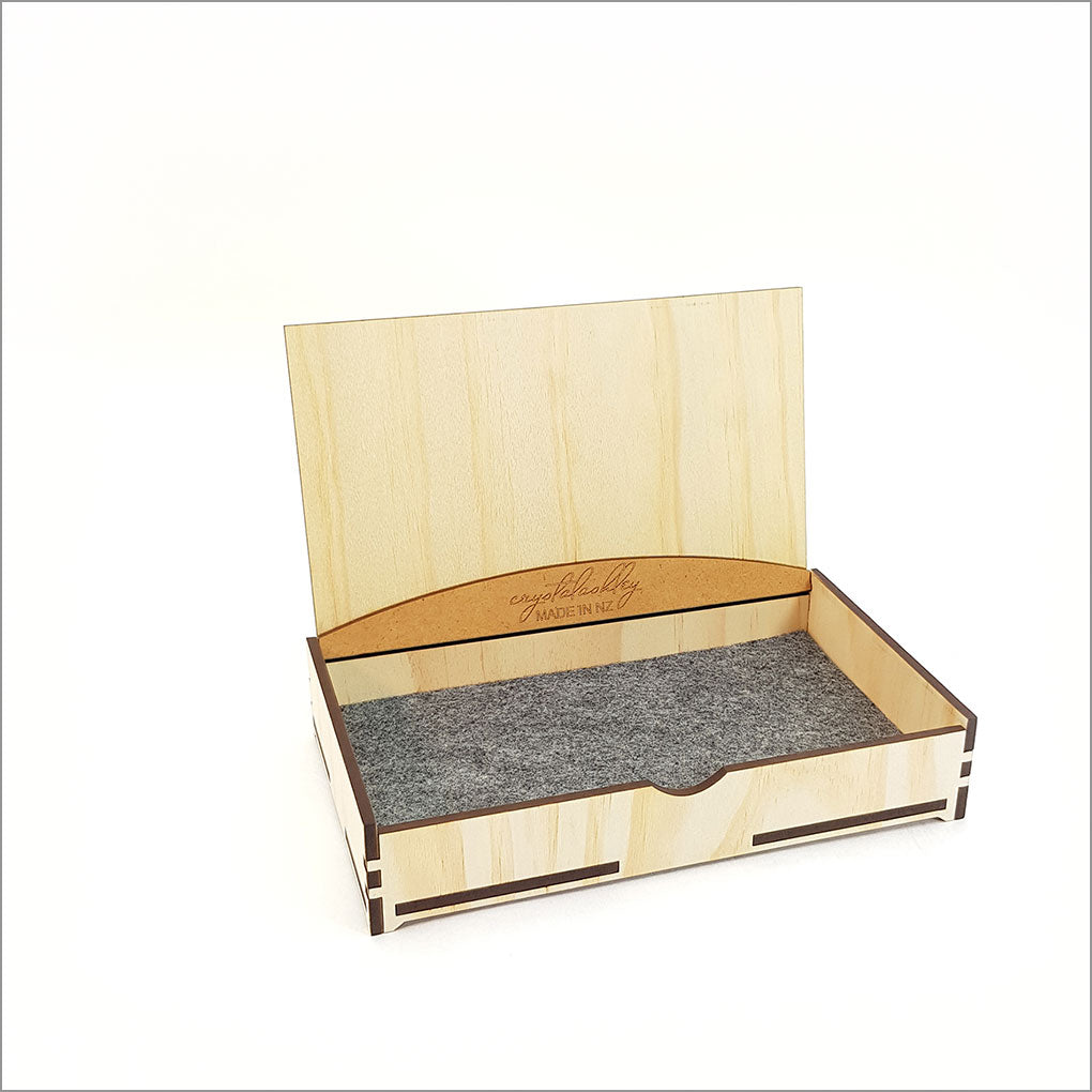 Large unicorn trinket box in vibrant design, crafted from NZ Pine veneer, perfect for storing jewelry and keepsakes.