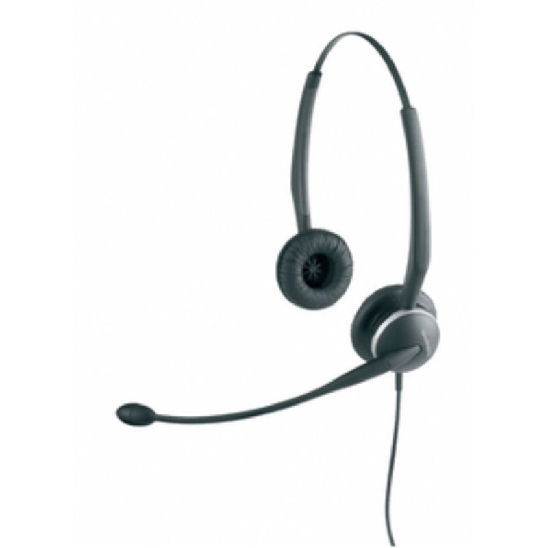 Jabra GN2125 wired stereo headset with noise cancelling, quick disconnect, and comfortable over-the-head design.
