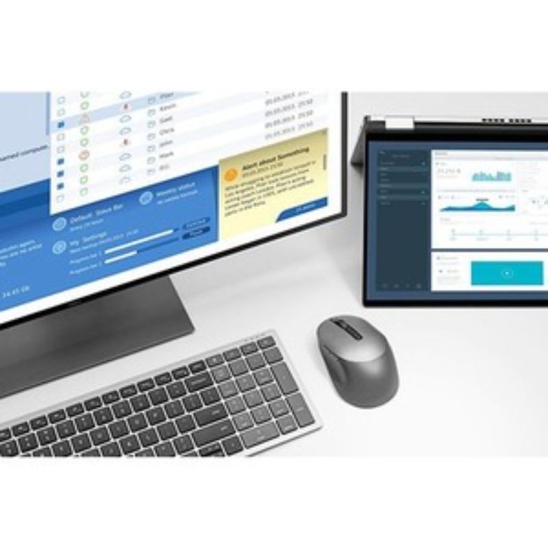 Dell MS5320W Multi-Device Wireless Mouse - Bluetooth, Optical, 1600 DPI, Ergonomic Design