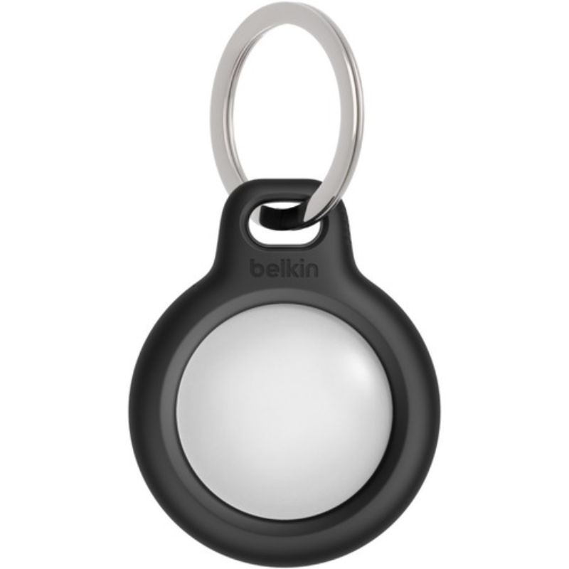 Belkin AirTag Secure Holder with Key Ring - Stylish Black Accessory for Tracking Essentials