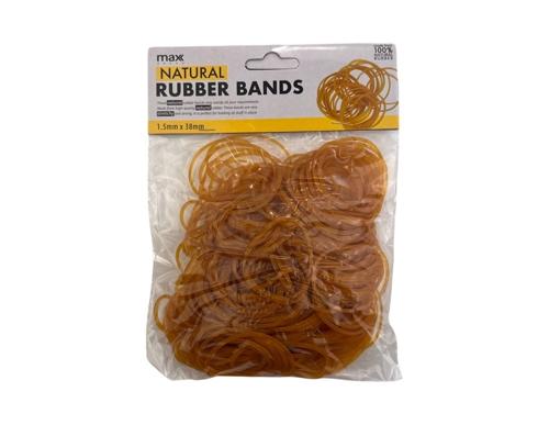 Max Brand Natural Rubber Band Clear Yellow 38mm 80gms - Pack of 12