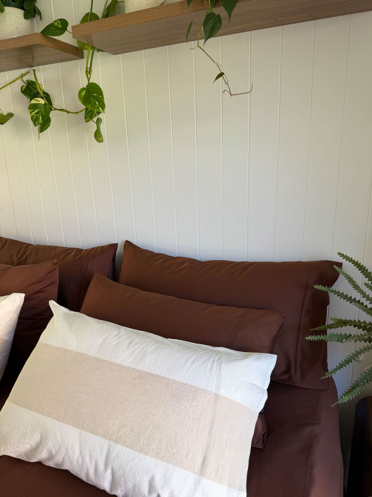 Pillowcase - 400 Thread Count Bamboo Cotton Nara Chocolate - King Brown
