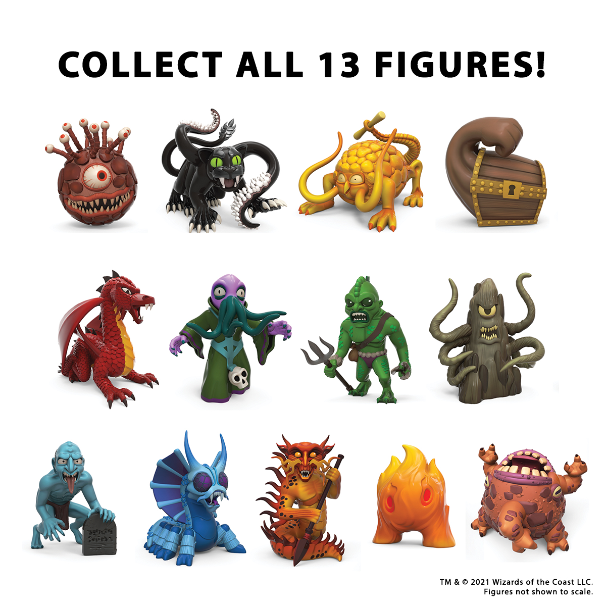 Dungeons & Dragons 3" Vinyl Mini Monster by Kidrobot Series 1 Display