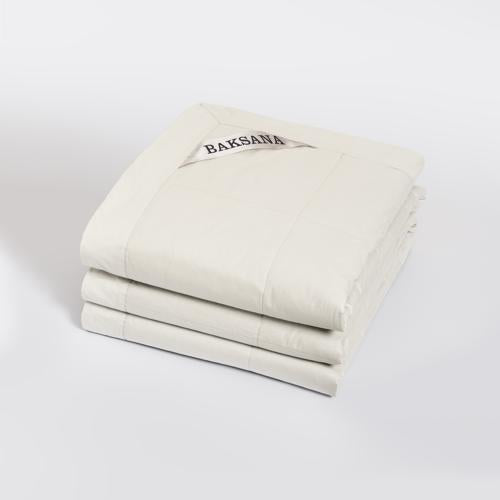 Baksana - Luxury Espresso Coverlet - 30/70 - Alabaster- Double / Queen