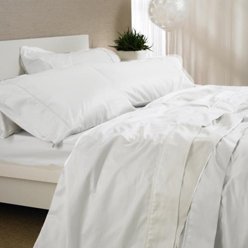 Baksana - SATEEN Flat Sheet Optic White Queen