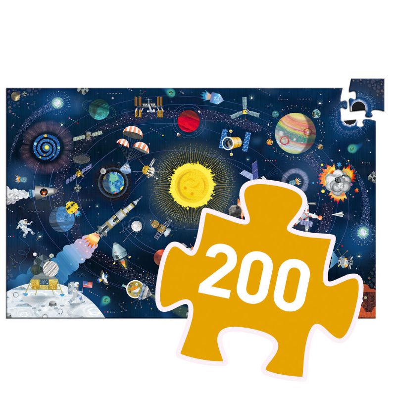 Puzzle - The space + Booklet (200pcs) - Djeco