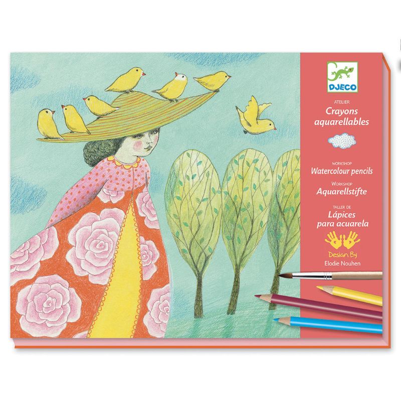 Watercolour Pencils Kit - Close calls - Djeco (SMARTFOX)
