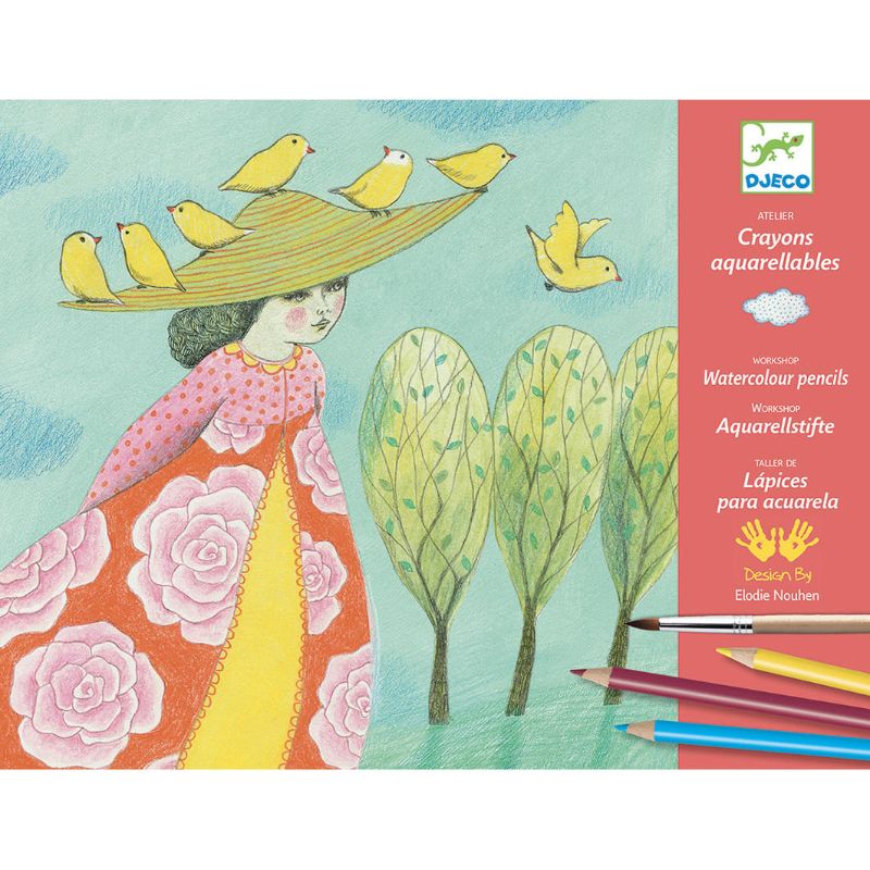 Watercolour Pencils Kit - Close calls - Djeco (SMARTFOX)