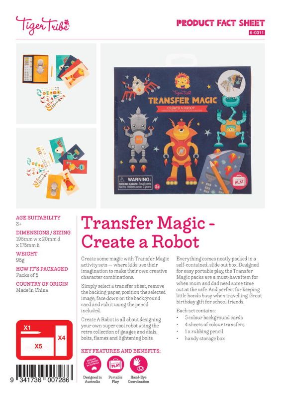 Transfer Magic Create a Robot