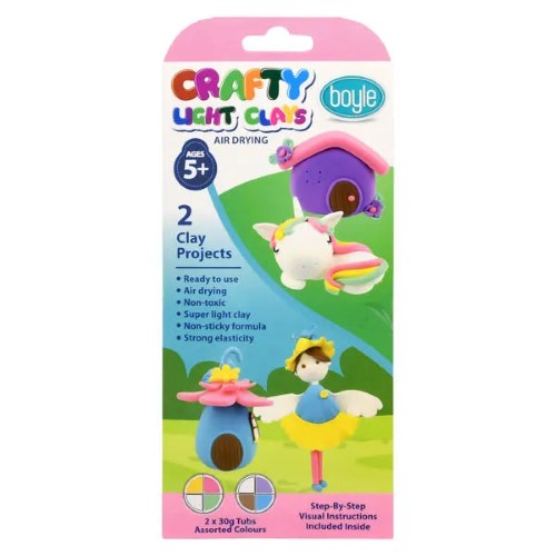 Boyle Crafty Clays Kit DIY Project Fairy House 2 X 30g