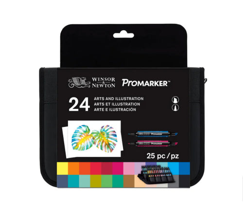 Winsor & Newton Promarker Art & Illustration Wallet Of 24
