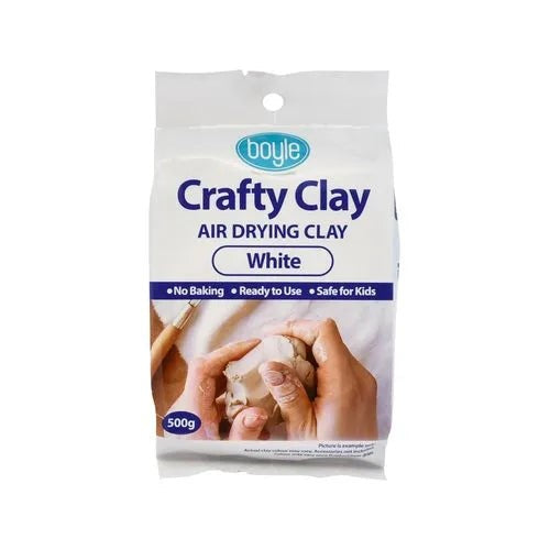 Boyle Crafty Clay Air Drying Clay 500g White