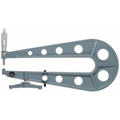 Mitutoyo Sheetmetal Micrometer 0-25mm with 300mm Throat Depth (Flat Anvils)
