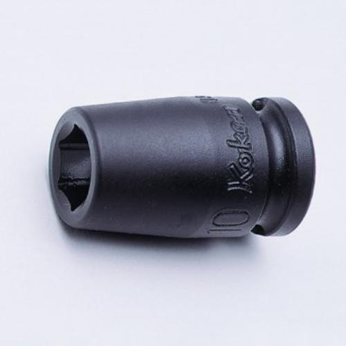 Koken 13400A 3/8" drive impact socket, durable chrome molybdenum design for professional and DIY automotive use.