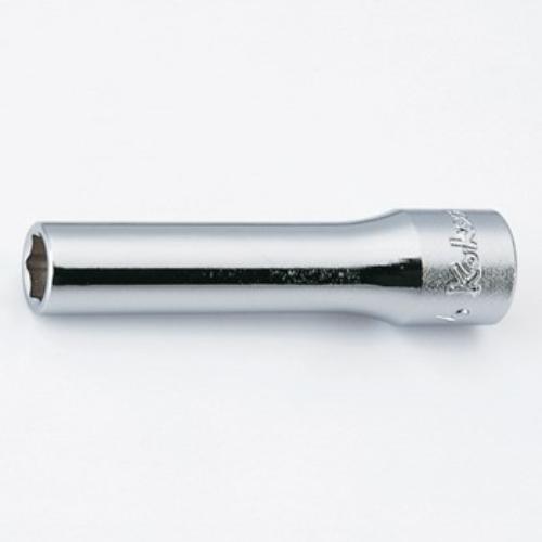 Koken 2300M 6pt Deep Socket 1/4"Dr 6mm, durable chrome molybdenum, ensures secure grip and minimizes rounding on fasteners.