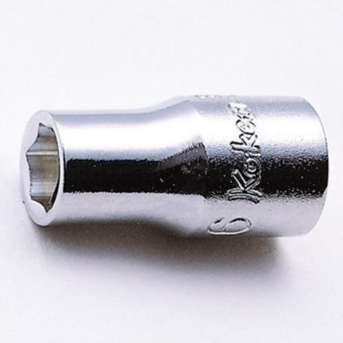 Koken 2400A 6pt Socket 1/4"Dr 1/4" offers durability and precision for mechanics, crafted from heat-treated chrome molybdenum.