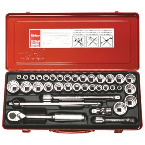 Koken 4279AM Socket Set 12pt 36pc 1/2"Dr 3/8-1.1/4" & 10-32mm