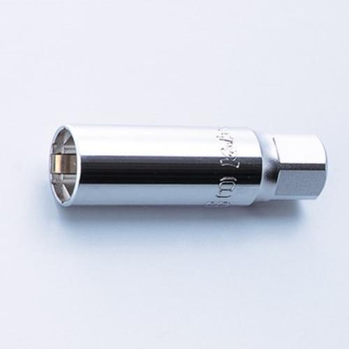 Koken 4300C Spark Plug Socket features 16mm, stainless steel clips for secure grip, durable brass guide, perfect for safe spark plug repairs.