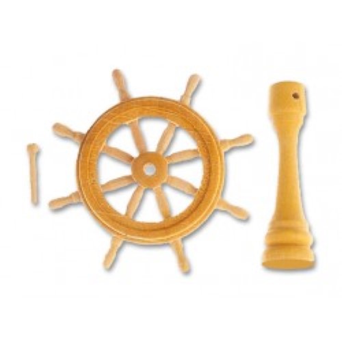 40mm wooden ship steering wheel for model-building, enhancing authenticity and navigational detail in ship models.