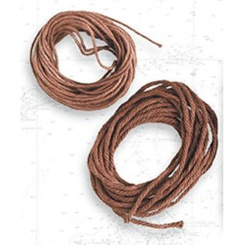 Durable 2mm brown thread in 10m length, ideal for model shipbuilding and woodworking projects.