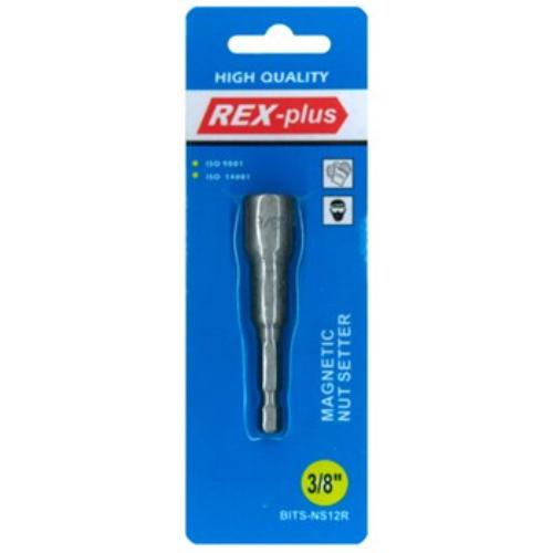 Rex-Plus 3/8" x 65mm magnetic nutsetter for precise driving of nuts and bolts, ideal for DIY and professional use.