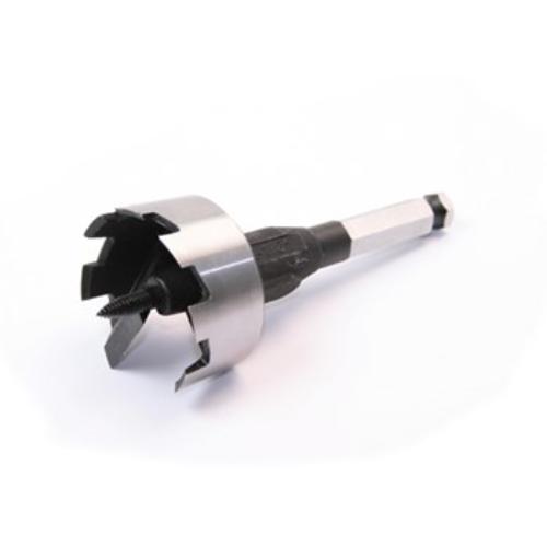 Rex-Plus Self Feed Wood Bit 35mm: fast, clean holes in wood with no-slip hex shank and replaceable center screw.