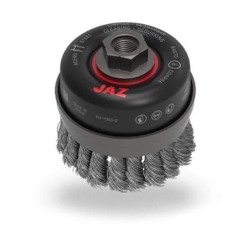 Jaz Cup Brush Twist Knot 125mm x 30mm x 0.8mm - M14 x 2 - Grey Steel (BRUC-1251
