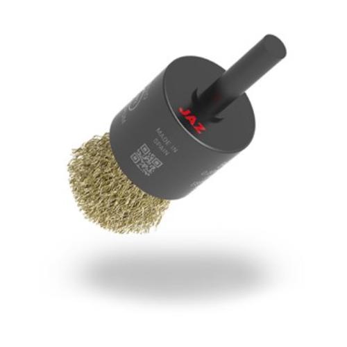 Jaz End Brush with tapered design, 26mm diameter, 30mm trim, for precise cleaning in hard-to-reach areas.