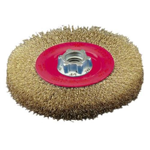 High-speed 115mm Jaz Wire Wheel for mini-grinders, crafted from durable crimped coated steel for efficient metalworking.