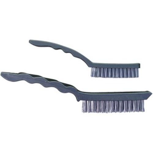 Worldwide 504AB Wire Brush with 330mm plastic handle and stainless steel bristles for efficient rust removal and cleaning.