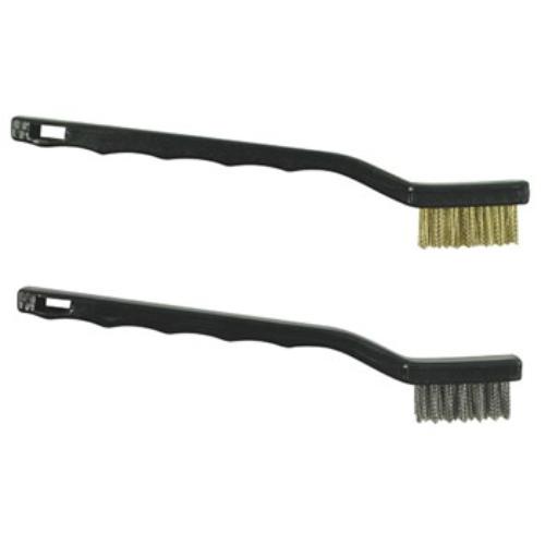 Worldwide BRBRS178 Mini Wire Brush, durable stainless steel bristles for precise cleaning of rust, grime, and debris.