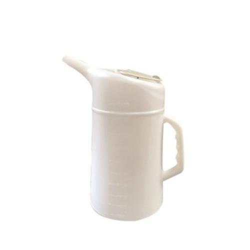 Durable 5-litre plastic oil can pourer with ergonomic handle for precise, spill-free oil filling.