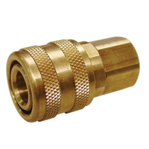 AmPro Brass 3/8" BSP female coupler for secure, leak-resistant plumbing connections indoors and outdoors.