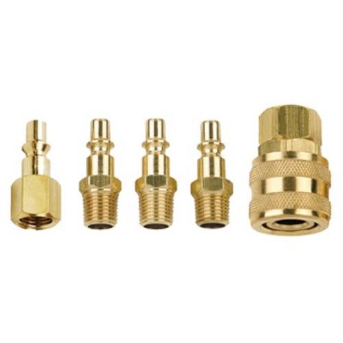 AmPro 1/4" BSP Coupler Set features durable couplers for secure, leak-free connections in pneumatic systems.