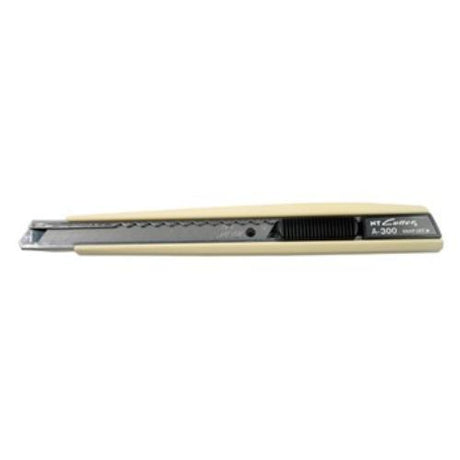 NT Cutter A-300P 9mm snap-off cutter with 3 spare blades for clean, precise cuts in various materials.