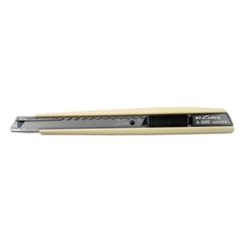 NT Cutter A-300P 9mm snap-off cutter with 3 spare blades for clean, precise cuts in various materials.