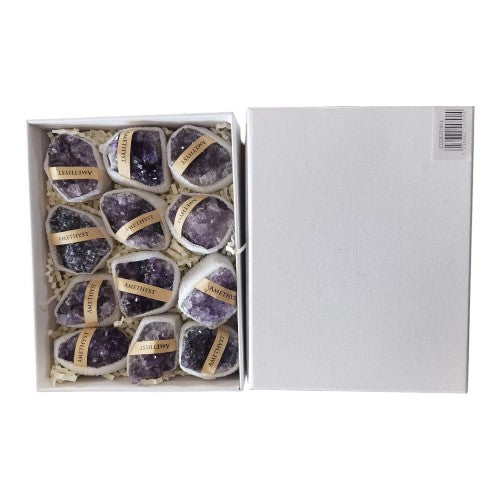 Amethyst Cluster Mineral Box 4-6cm
