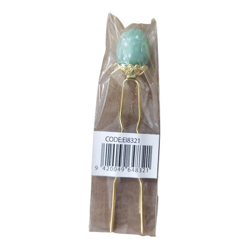 Green Aventurine Double Insert Hair Pin